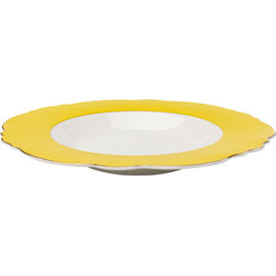 Plate Deep Harlequin Yellow Ø23cm