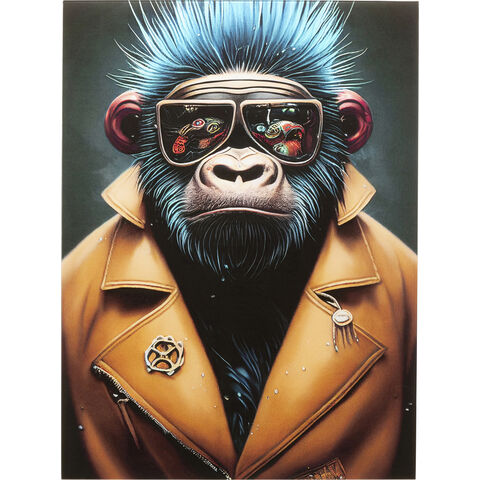Cuadro cristal Fashion Gorilla 60x80cm