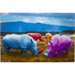 Tableau en verre Rhino Colore 120x80cm