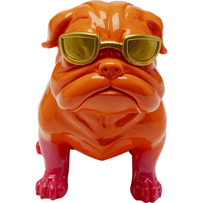 Deco Figurine Fashion Dog Orange 17cm