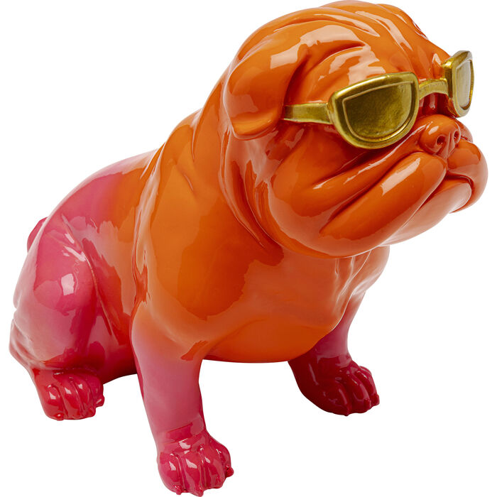 Deco Figurine Fashion Dog Orange 17cm