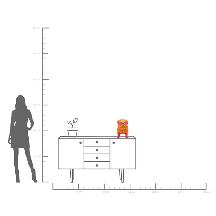 Deko Figur Fashion Dog Pink 37cm