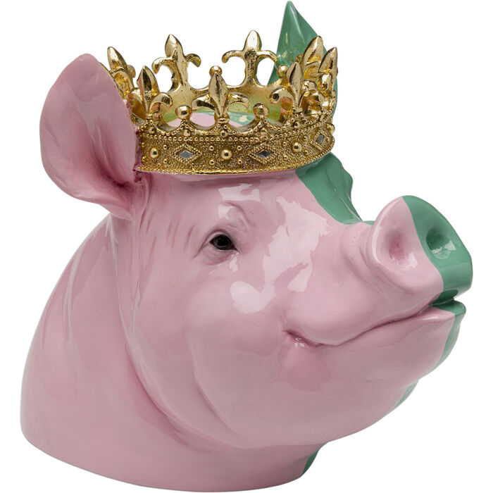 Figura Deco Crowned Pig 28cm