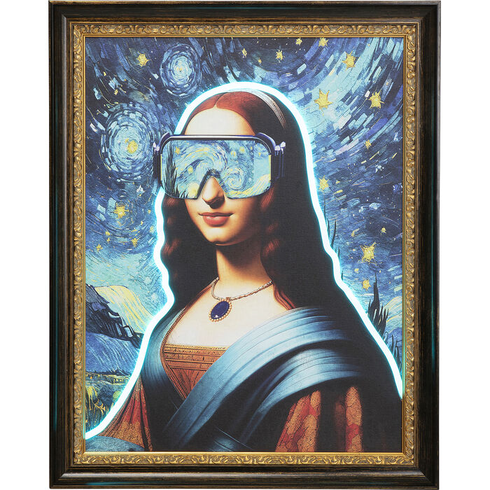 Quadro incorniciato LED Art Lady 80x100cm