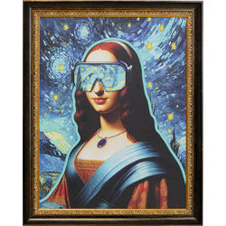 Framed Picture LED Art Lady 80x100cm