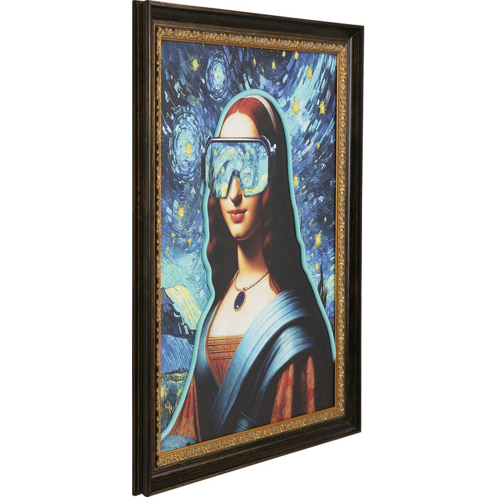 Framed Picture LED Art Lady 80x100cm