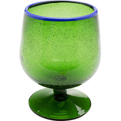 Wine Glass Bubbles Green