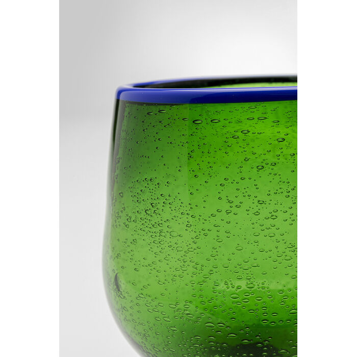 Wine Glass Bubbles Green