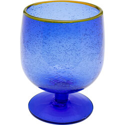 Wine Glass Bubbles Blue