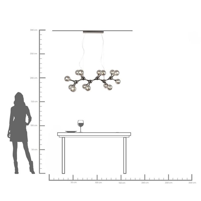 Suspension Atomic Balls Smoke 190cm