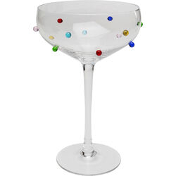 Cocktail Glass Party Dots 19cm