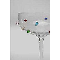 Cocktail Glass Party Dots 19cm