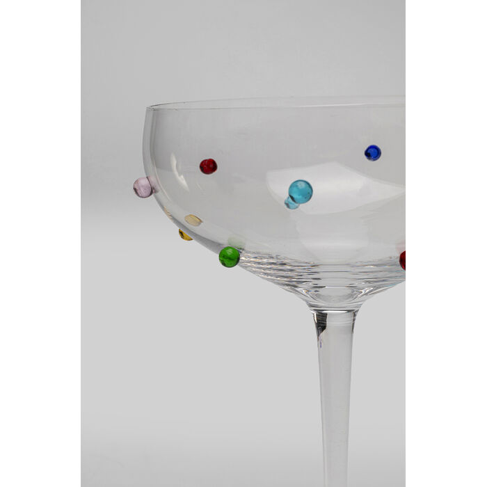 Cocktail Glass Party Dots 19cm