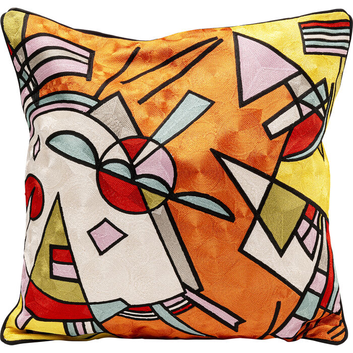 Coussin Art Line orange 50x50cm