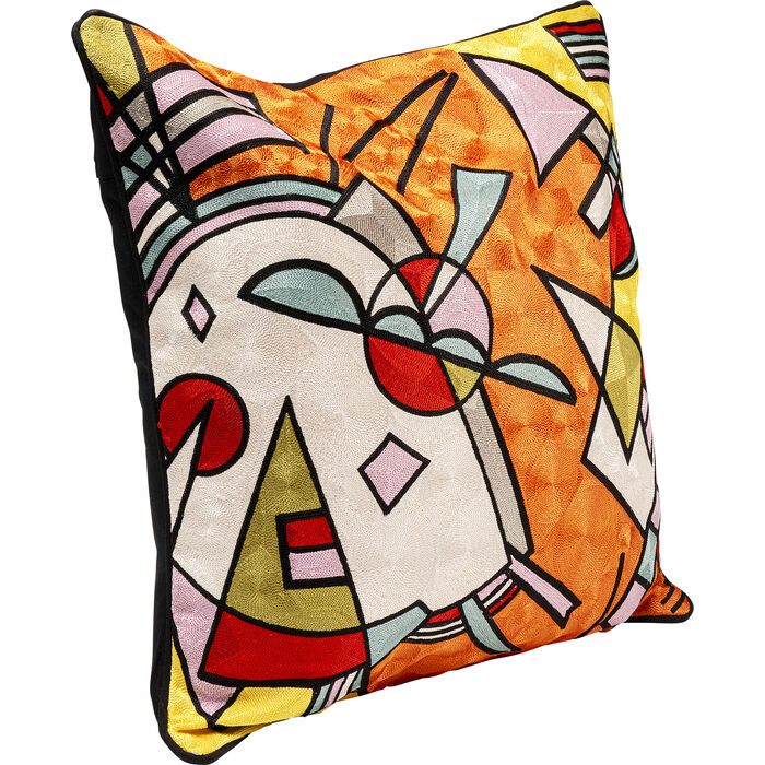 Coussin Art Line orange 50x50cm