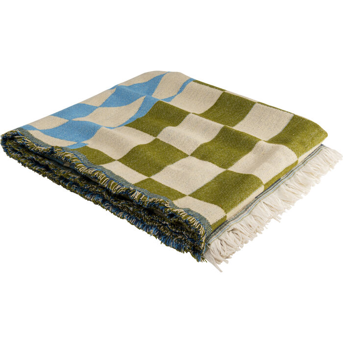 Blanket Checker Blue Green 170x130cm