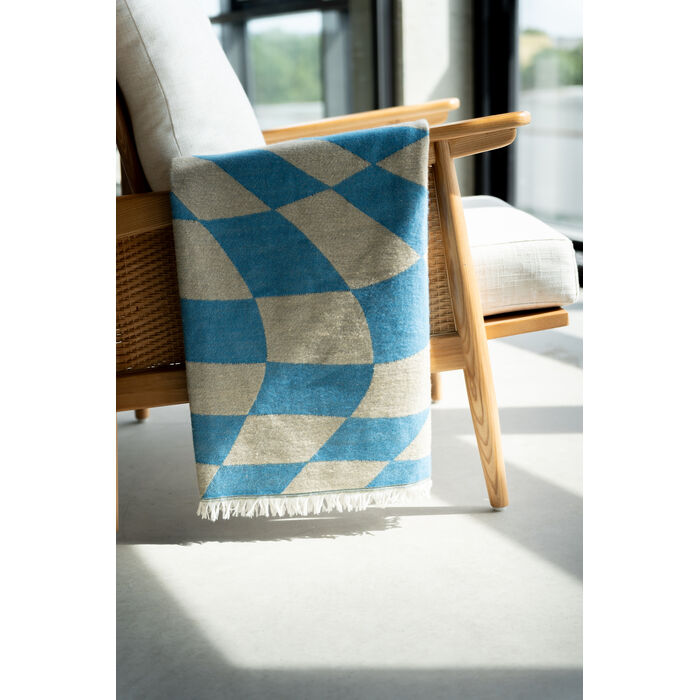 Blanket Checker Blue Green 170x130cm