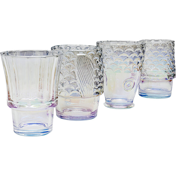 Vasos Pesce Transparente (4/piezas)