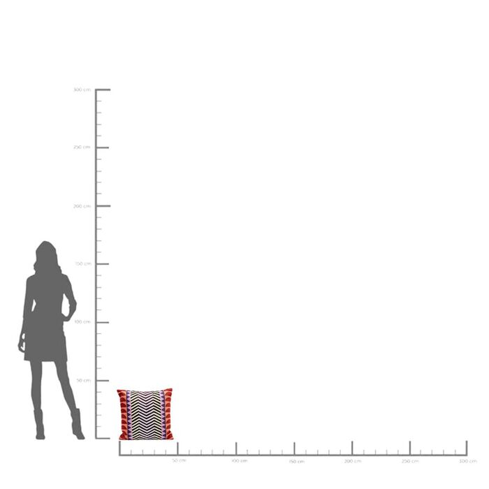 Kissen Colour Block Zig Zag 45x45cm