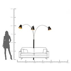 Floor Lamp Cappellino Black Matt