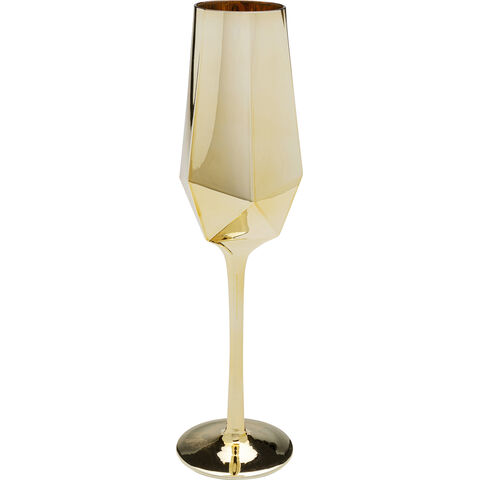 Champagne Glass Diamond Gold