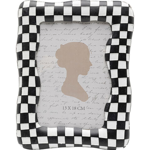 Picture Frame Checker Black 13x18cm
