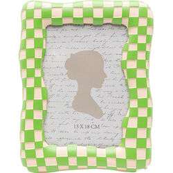 57389 - Picture Frame Checker Green 13x18cm