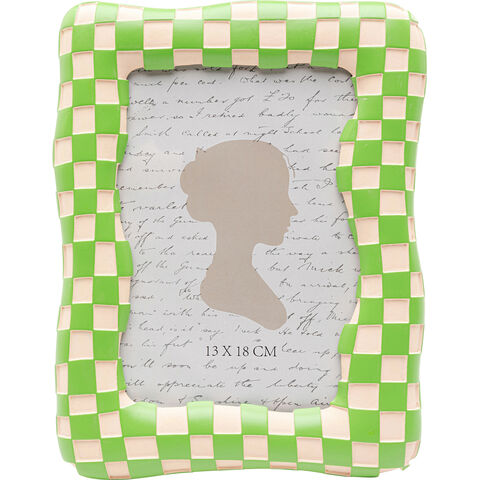 Picture Frame Checker Green 13x18cm