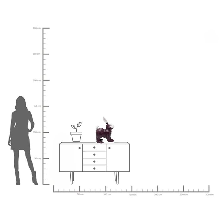 Spardose Fetish Bunny Standing Burgund