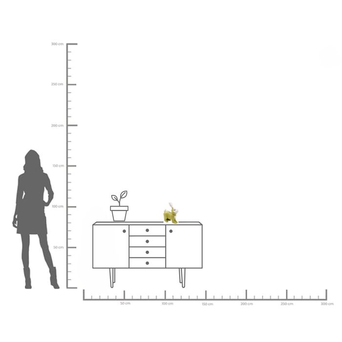 Spardose Fetish Bunny Standing Lime