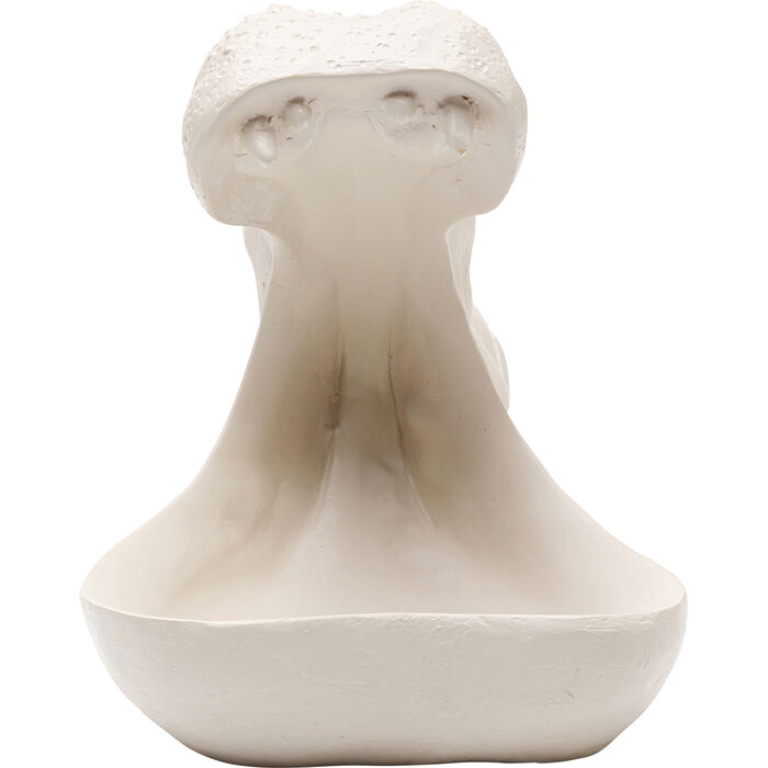 Deko Figur Hungry Hippo 17cm Greige