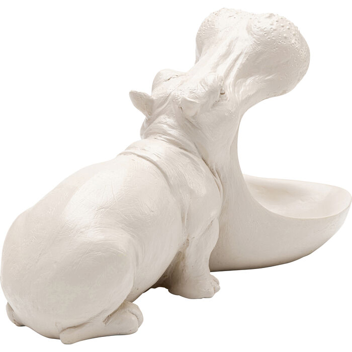 Deko Figur Hungry Hippo 17cm Greige