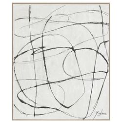 57538 - Tableau sur toile Sketch blanc 120x120cm