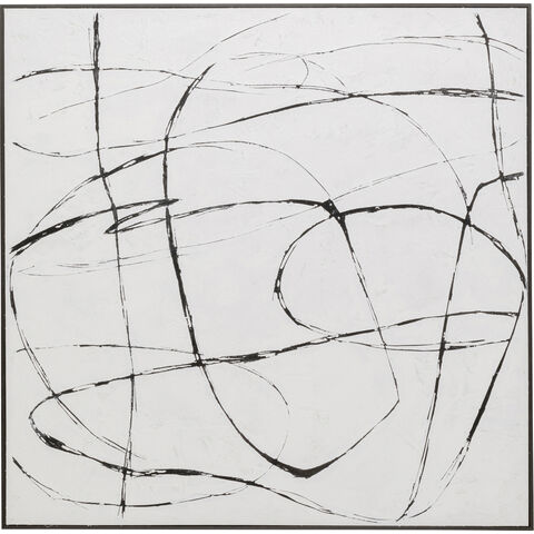 Canvas Picture Sketch White 120x120cm
