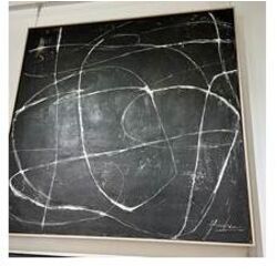 57539 - Canvas Picture Sketch Black 120x120cm