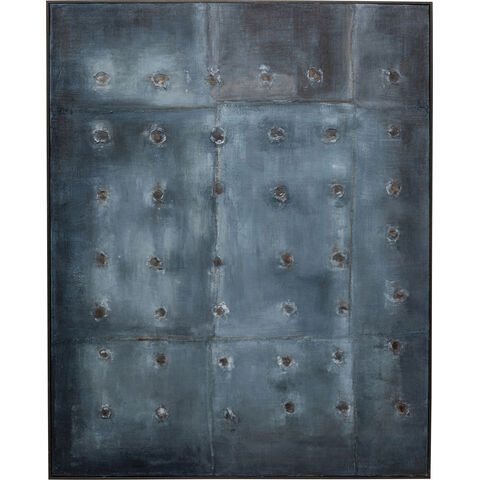 Cuadro lienzo Moody Azul 150x120cm