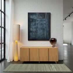 57541 - Leinwandbild Moody Blau 150x120cm