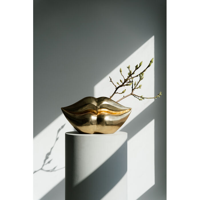 Vase Lips Gold 30cm