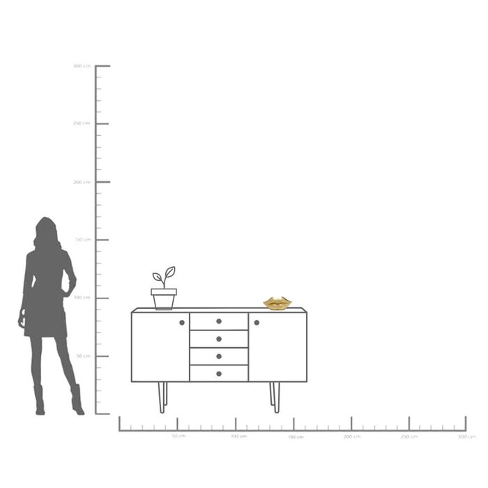 Spardose Lips Gold 13cm