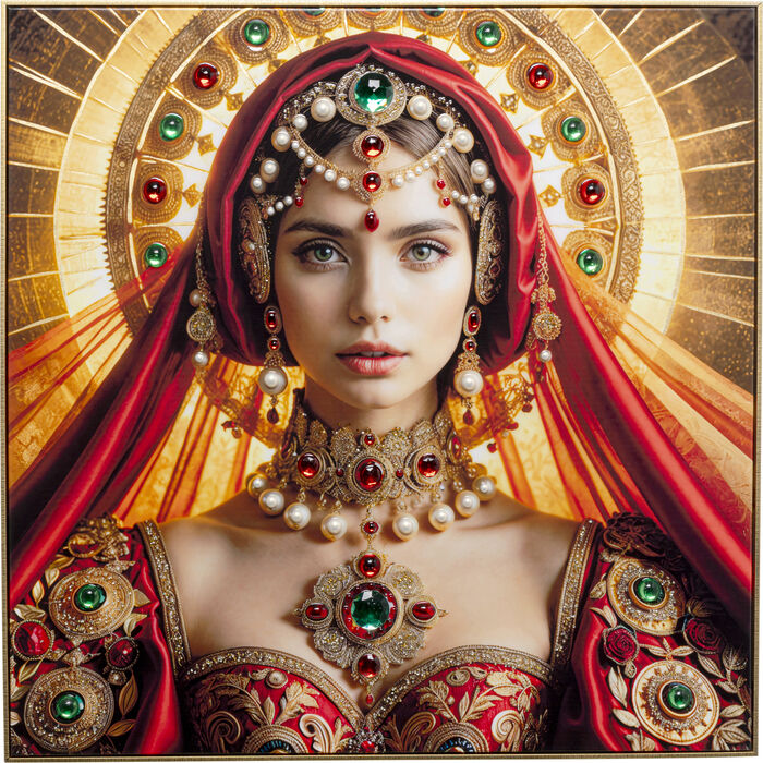 Gerahmtes Bild Saint Halo Lady 100x100cm