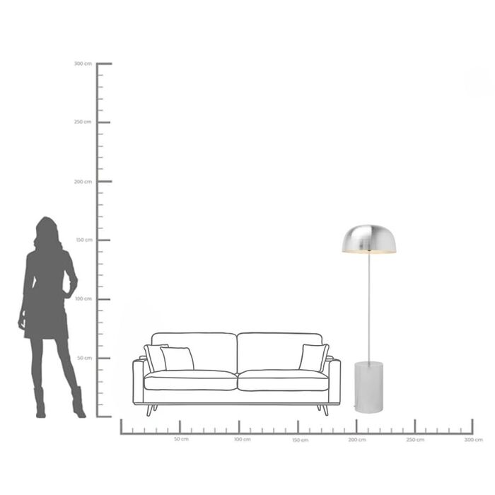 Stehleuchte Loungy Chrom 160cm
