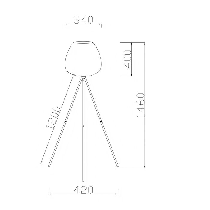 Stehleuchte Sphere Night Blue 146cm