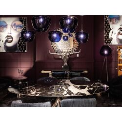 57640 - Lampadaire Sphere bleu nuit 146cm