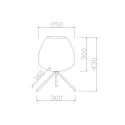 Tischleuchte Sphere Night Blue 43cm