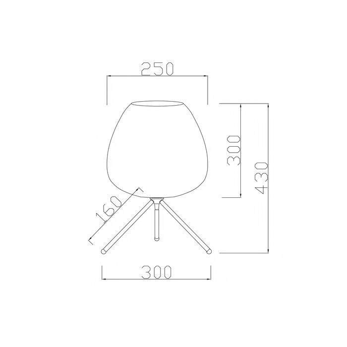 Tischleuchte Sphere Night Blue 43cm