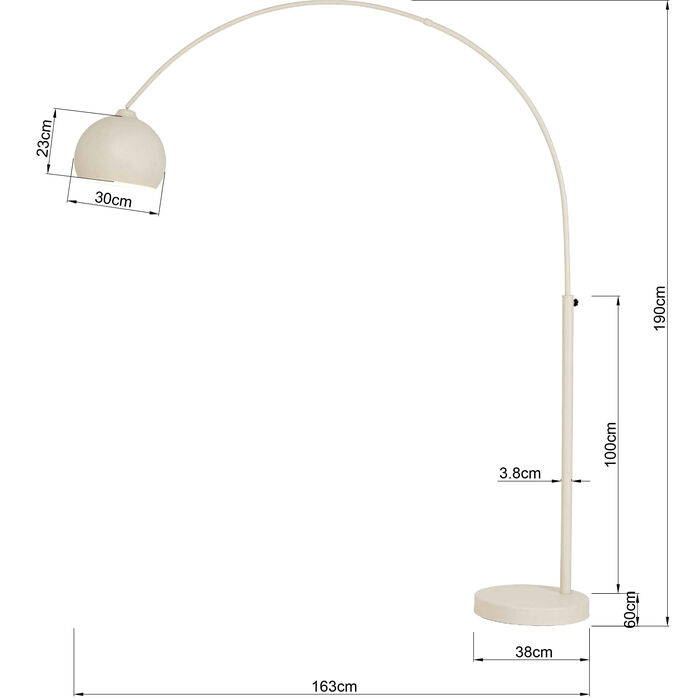 Stehleuchte Lounge Small Deal Eco Greige 175cm