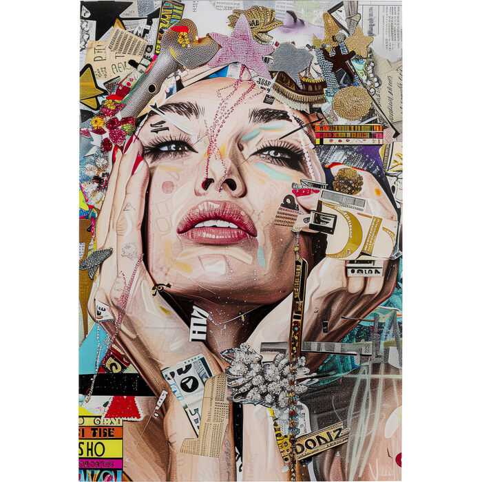 Glasbild Artsy Portrait Front 80x120cm