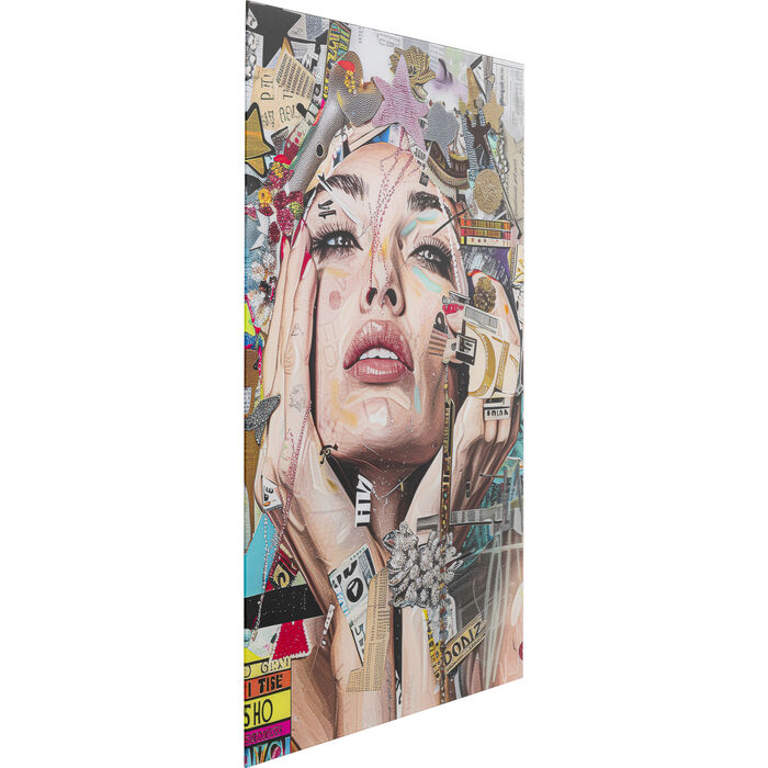 Glasbild Artsy Portrait Front 80x120cm
