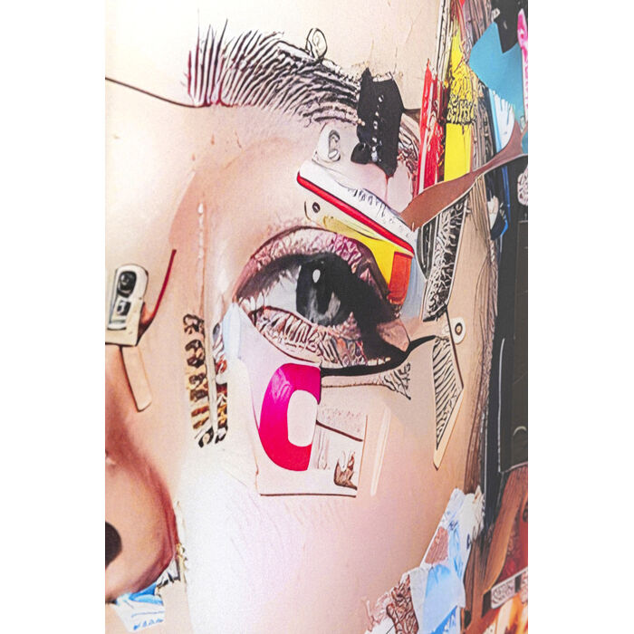 Glasbild Artsy Portrait Side 80x120cm