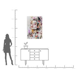 Glasbild Artsy Portrait Side 80x120cm